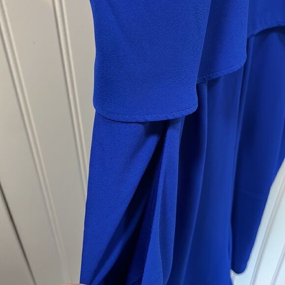 Express royal blue high neck spaghetti strap romper - Picture 3 of 6